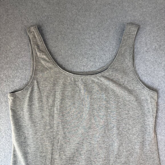 Talbots Womens Gray Scoop Neck Tank Top Casual Summer Layering Casual Size Large - Picture 9 of 12